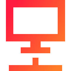 Desktop Network Connection Icon from Sharp Gradient Set