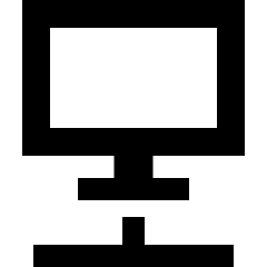 Desktop Network Connection Icon from Sharp Solid Set