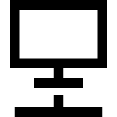Desktop Network Connection Icon from Sharp Line Set