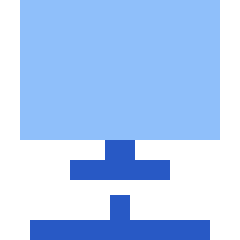 Desktop Network Connection Icon from Sharp Flat Set