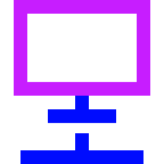 Desktop Network Connection Icon from Sharp Neon Set