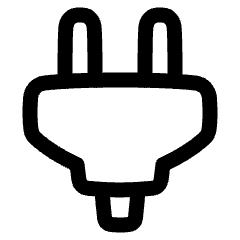 Electric Cord 1 Icon from Plump Line Set