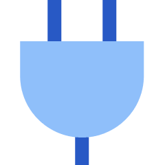 Electric Cord 1 Icon from Sharp Flat Set