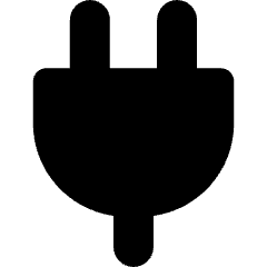 Electric Cord 1 Icon from Micro Solid Set