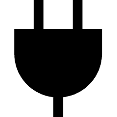 Electric Cord 1 Icon from Sharp Solid Set