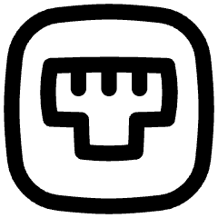 Ethernet Port Lan Icon from Flex Line Set