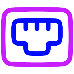 Ethernet Port Lan Icon from Plump Neon Set