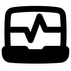 Laptop Monitor Browse Activity Performance Icon from Plump Remix Set