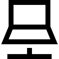 Laptop Network Connection Icon from Sharp Line Set