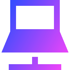 Laptop Network Connection Icon from Sharp Gradient Set