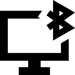 Monitor Bluetooth Icon from Sharp Solid Set