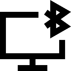 Monitor Bluetooth Icon from Sharp Line Set