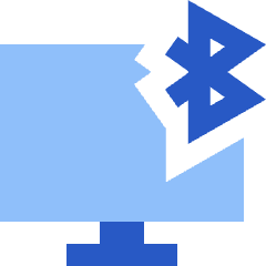 Monitor Bluetooth Icon from Sharp Flat Set