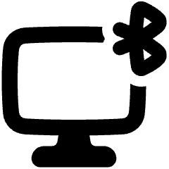 Monitor Bluetooth Icon from Plump Solid Set