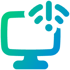 Monitor Error Icon from Plump Gradient Set