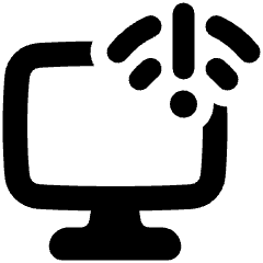 Monitor Error Icon from Plump Solid Set