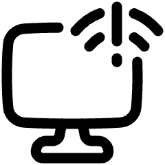 Monitor Error Icon from Plump Line Set