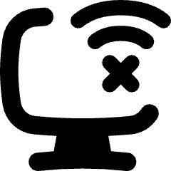 Monitor Error Icon from Flex Solid Set