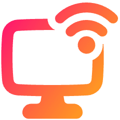 Monitor Wifi Icon from Plump Gradient Set