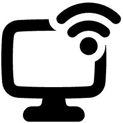 Monitor Wifi Icon from Plump Solid Set