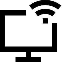 Monitor Wifi Icon from Sharp Line Set