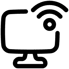 Monitor Wifi Icon from Plump Line Set