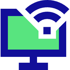 Monitor Wifi Icon from Sharp Pop Set