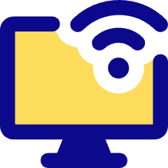 Monitor Wifi Icon from Core Pop Set