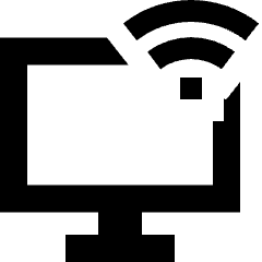 Monitor Wifi Icon from Sharp Solid Set