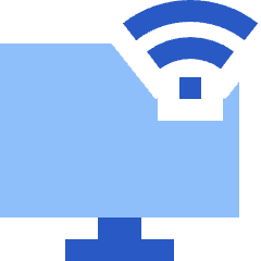 Monitor Wifi Icon from Sharp Flat Set