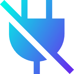 Power Off Icon from Sharp Gradient Set