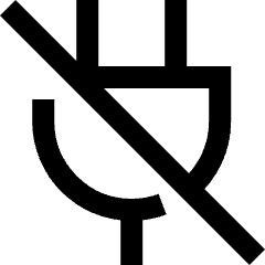 Power Off Icon from Sharp Line Set