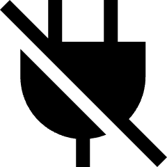 Power Off Icon from Sharp Solid Set