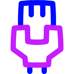Rj45 Lan Cable Icon from Flex Neon Set