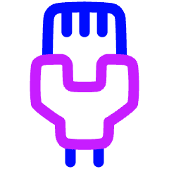 Rj45 Lan Cable Icon from Plump Neon Set