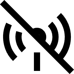 Signal Disconnected Icon from Sharp Line Set