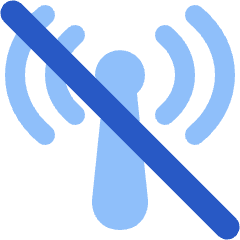 Signal Disconnected Icon from Plump Flat Set