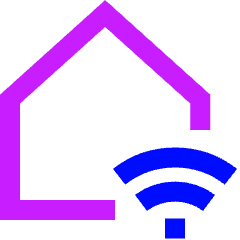 Smart Home Icon from Sharp Neon Set