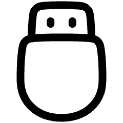 Usb Drive Icon from Plump Line Set