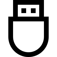 Usb Drive Icon from Sharp Line Set