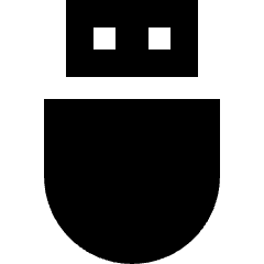 Usb Drive Icon from Sharp Solid Set