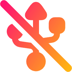 Usb Off Disconnected Icon from Plump Gradient Set