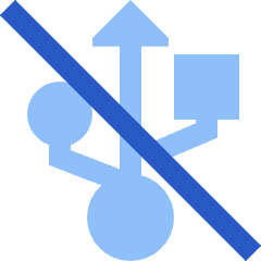 Usb Off Disconnected Icon from Sharp Flat Set