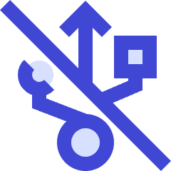 Usb Off Disconnected Icon from Sharp Duo Set