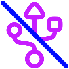 Usb Off Disconnected Icon from Plump Neon Set
