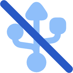 Usb Off Disconnected Icon from Plump Flat Set