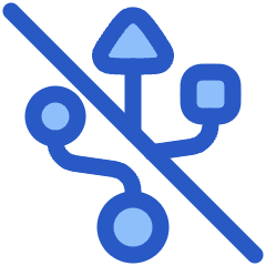 Usb Off Disconnected Icon from Plump Duo Set