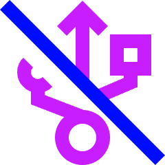 Usb Off Disconnected Icon from Sharp Neon Set