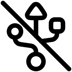 Usb Off Disconnected Icon from Plump Line Set