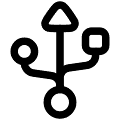 Usb Port Icon from Plump Line Set